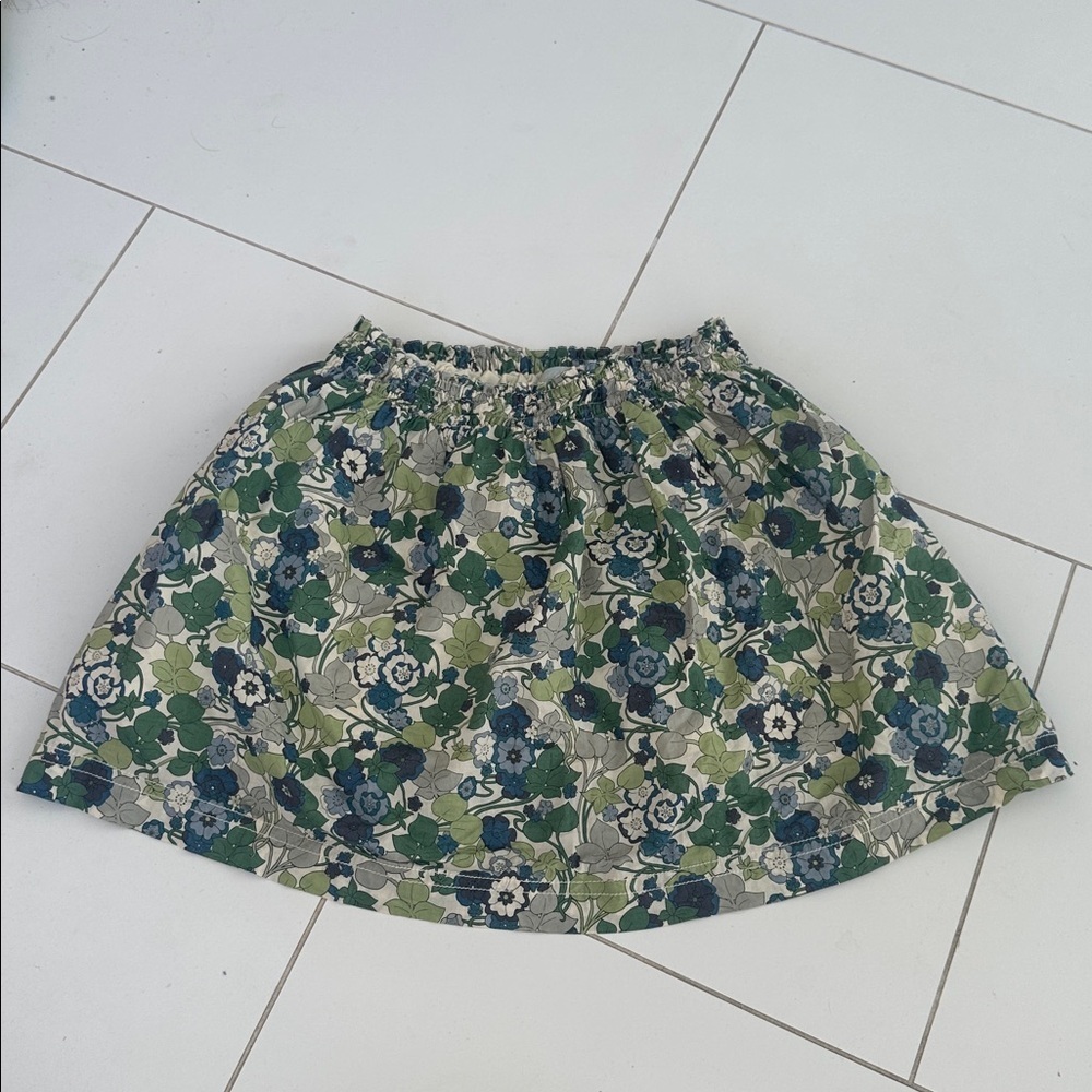 PEEK Floral Skirt with Blue and Green Pattern girls liberty print